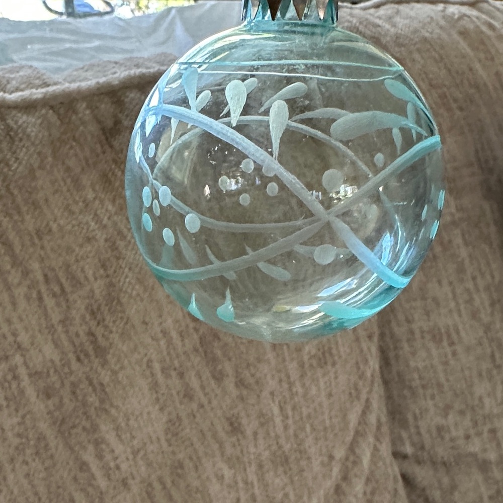 Simply Shabby Chic Pastel Pink and Aqua Glass Holiday Ornaments - Picture 3 of 4